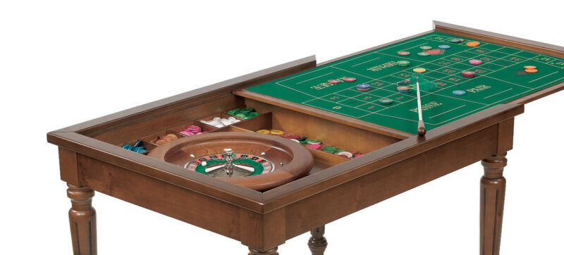 Dal Negro Rectangular Gaming Table - Roulette Layout and Accessories