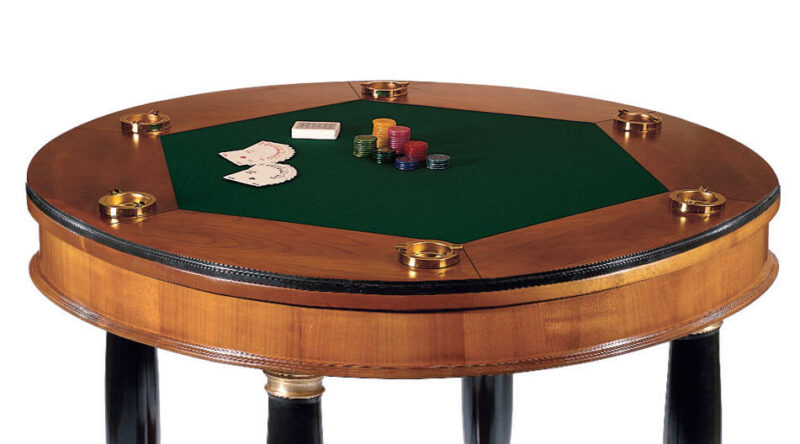Dal Negro Large Round Gaming Table - Baize Playing Surface