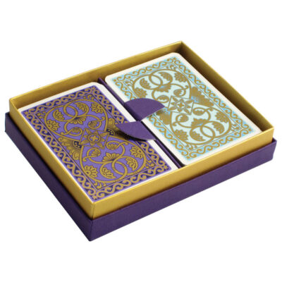 Emporium Playing Cards – Purple and Duck Egg Blue