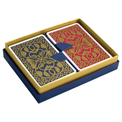 Emporium Playing Cards – Petrol Blue and Pink