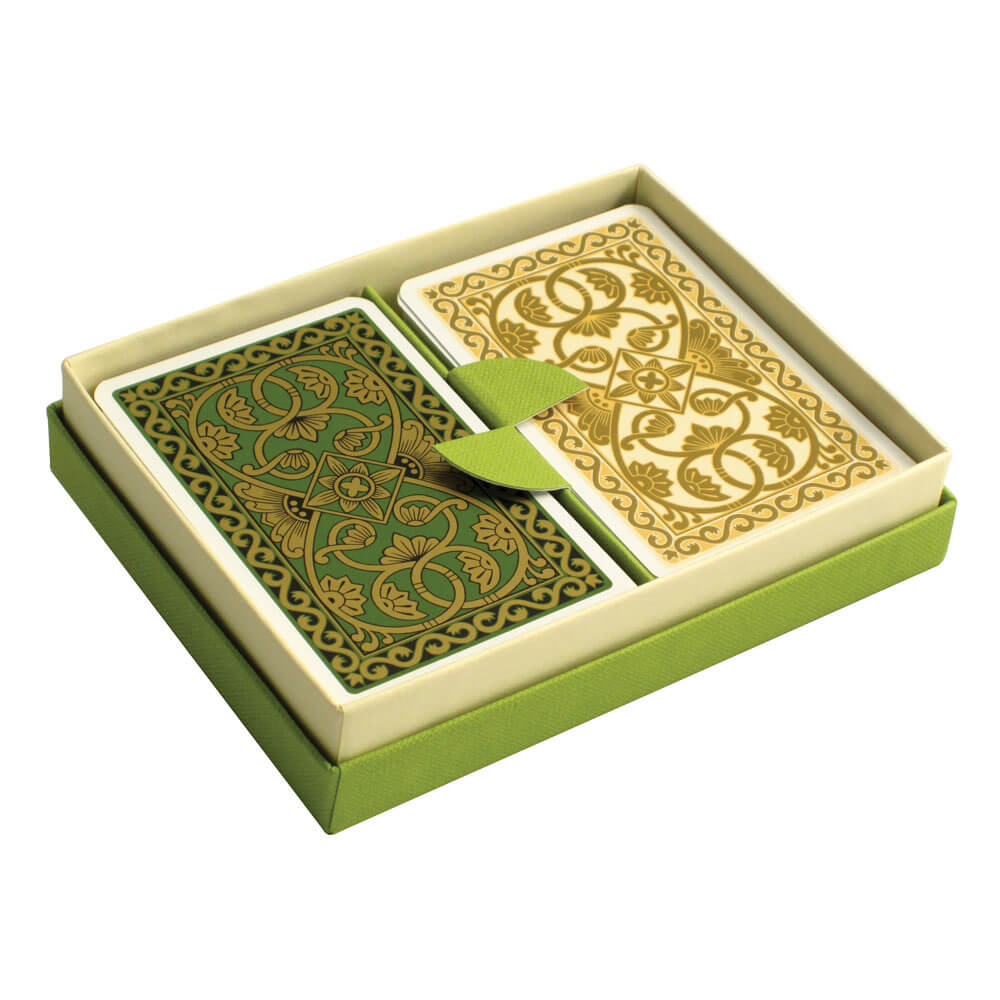 Emporium Playing Cards Green and Vanilla