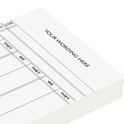 Personalised Rubber Score Cards – White