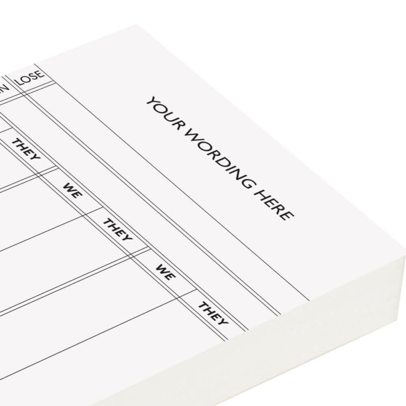 Personalised Rubber Score Cards - White