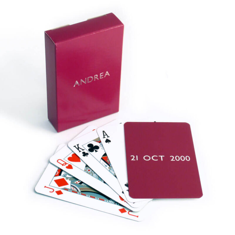 Luxury Personalised Playing Cards - Fuchsia with Personalisation