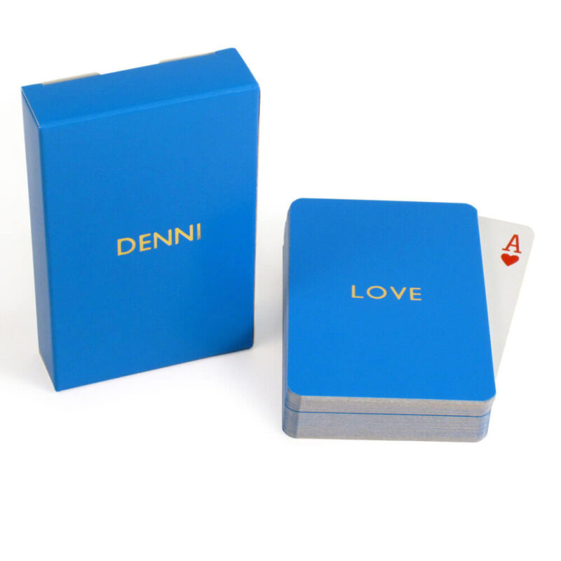 Luxury Personalised Playing Cards - Aqua with Personalisation
