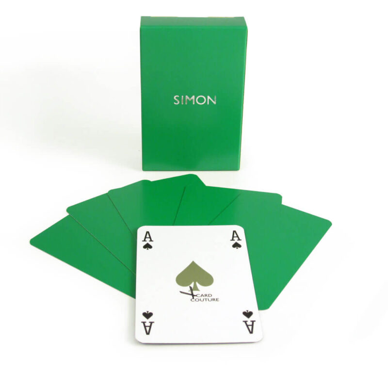 Luxury Personalised Playing Cards - Emerald with Personalisation