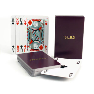 Luxury Personalised Playing Cards - Bordeaux with Personalisation
