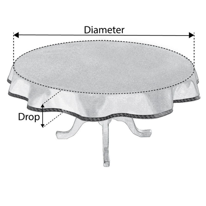 Round Greek Key Bridge Cloth - Measurements to Take