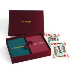 Personalised Playing Cards - Garnet Box, Teal and Fuchsia Cards