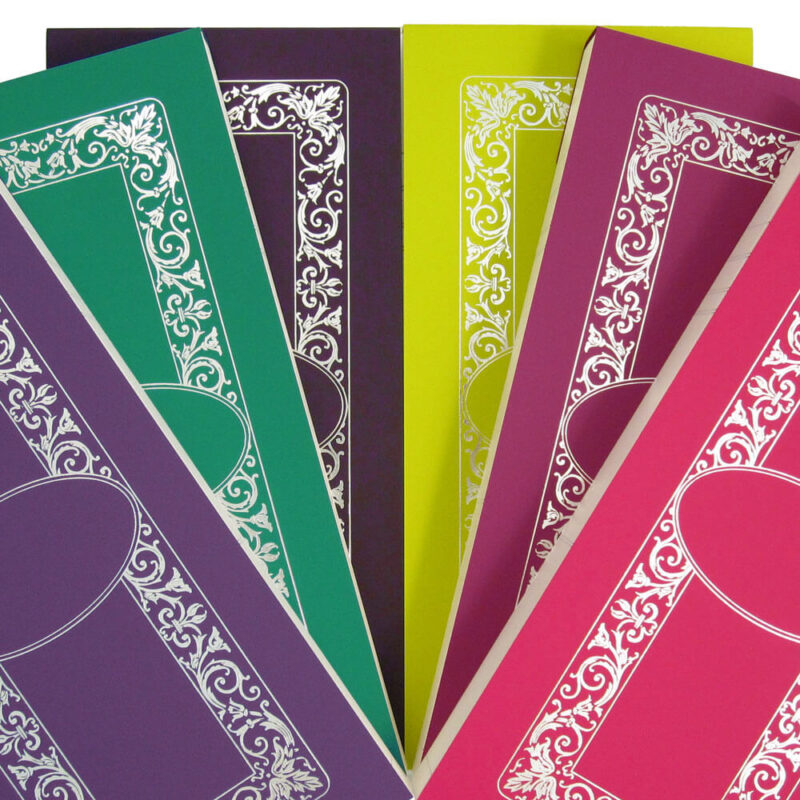 Luxury Personalised Bridge Score Pads - Fan of all 6 Colours