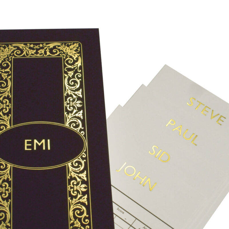 Luxury Personalised Bridge Score Pads - Violet with Gold Foil