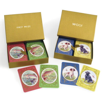 Decorative Twin Pack of Playing Cards, Personalised Box