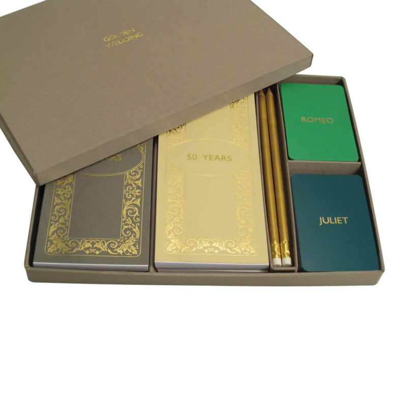 Luxury Personalised Bridge Gift Set - Emerald and Teal Cards