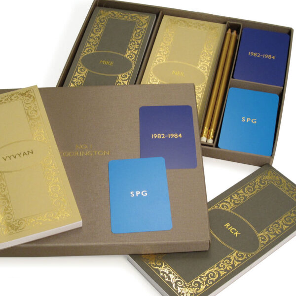 Luxury Personalised Bridge Gift Set - Purple and Aqua Cards
