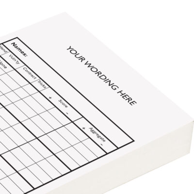 Personalised Chicago Score Cards – White