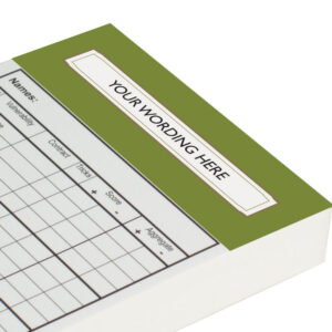 Personalised Chicago Score Cards - Olive Green