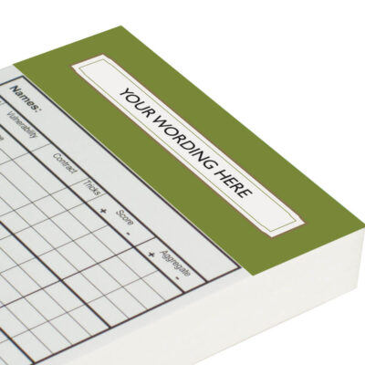Personalised Chicago Score Cards – Olive Green