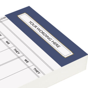 Personalised Rubber Score Cards - Petrol Blue