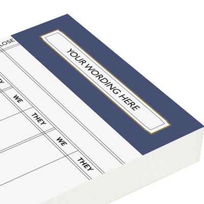 Personalised Rubber Score Cards – Petrol Blue