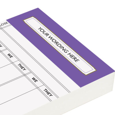 Personalised Rubber Score Cards – Purple
