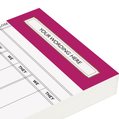 Personalised Rubber Score Cards – Rose Pink