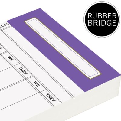 Spare Rubber Bridge Score Cards – Purple Trim