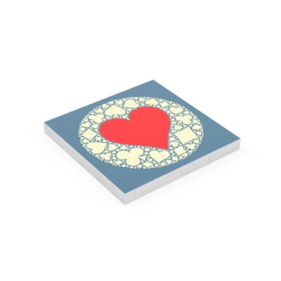 Square Notepad Plain Paper  – Batik Heart