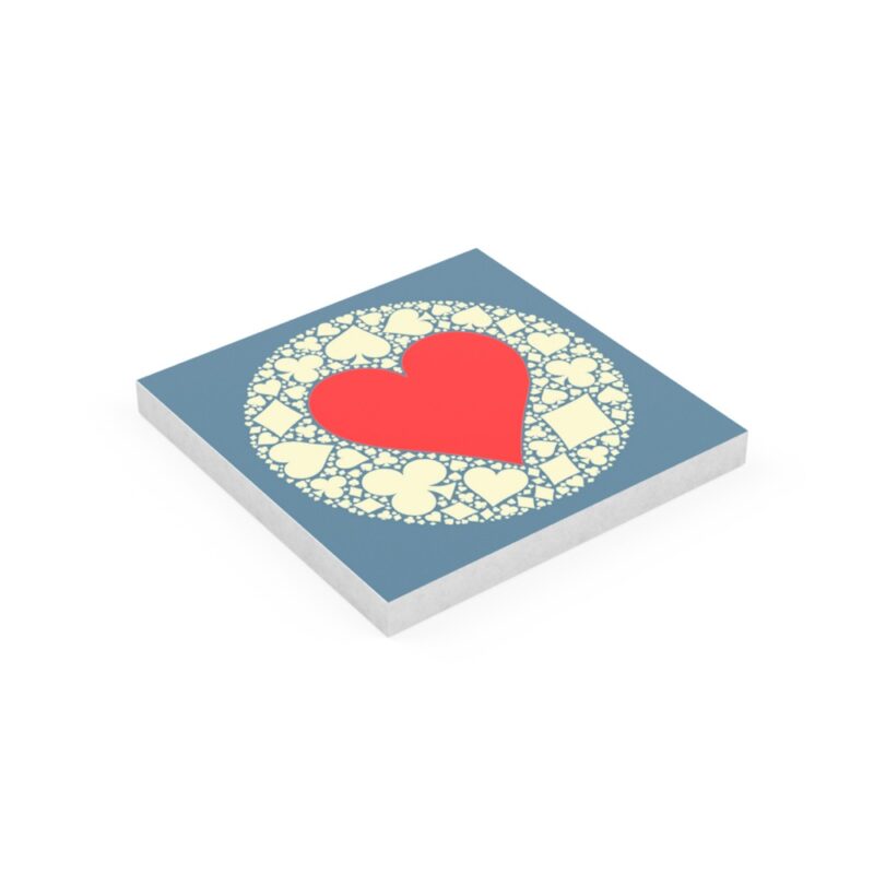 Square Notepad Plain Paper Batik Heart Suit Symbol