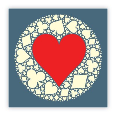 Square Notepad Plain Paper  – Batik Heart