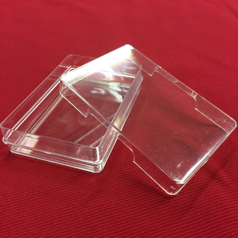 clear plastic playing card storage box