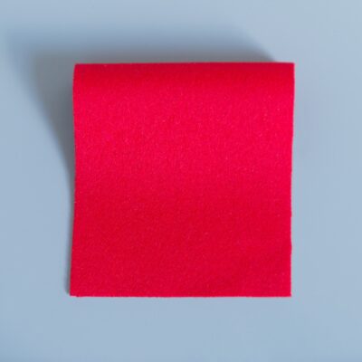100% Merino Wool Baize – Bright Red