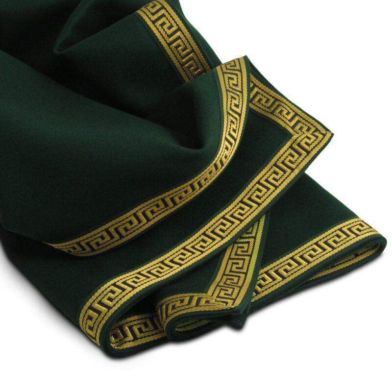 extra large greek key cedar green wool baize cloth