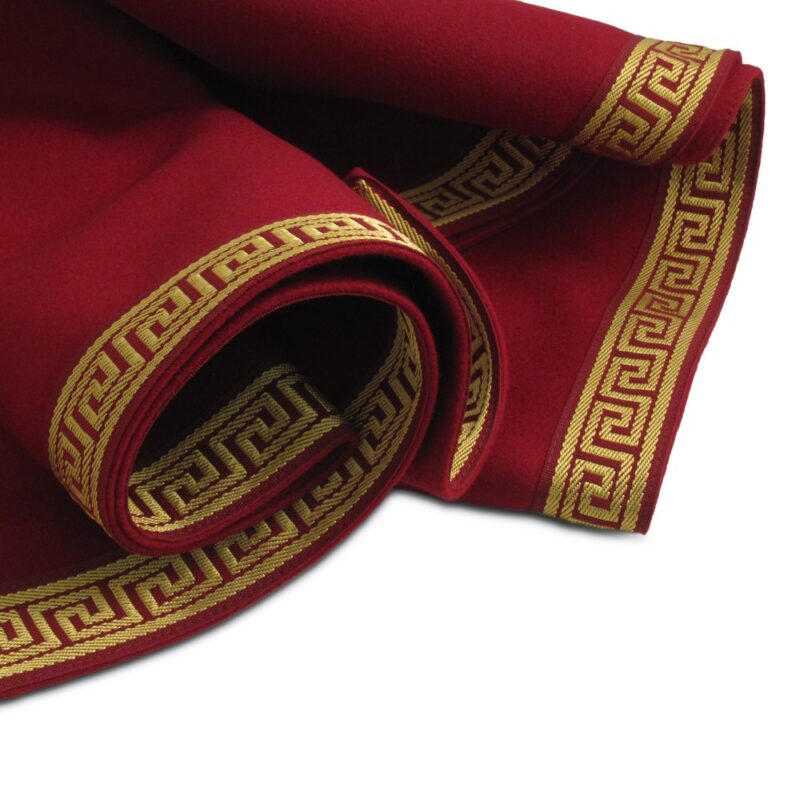 extra large greek key burgundy red wool baize cloth
