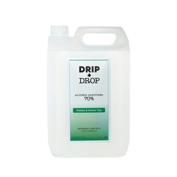 5 litre bottle of Drip + Drop Alcohol sanitiser