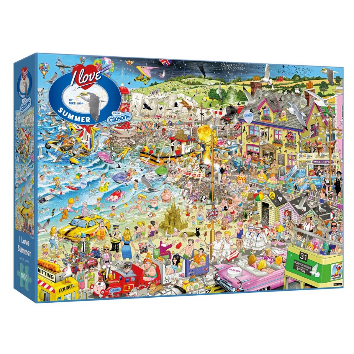 Mike Jupp **NEW SEALED** Gibsons I Love Pets 1000 Piece Jigsaw Puzzle