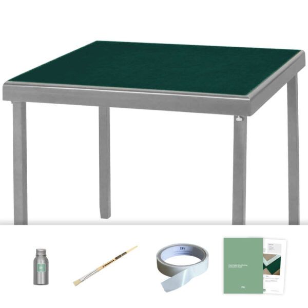 dark cedar green baize card table recovering kit