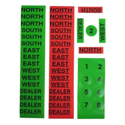 Replacement Stickers for Duplicate Boards, Round Numbers