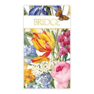 caspari bridge scorecards redoute floral