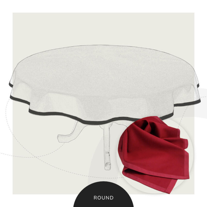 custom round baize interior furnishing tablecloth handmade