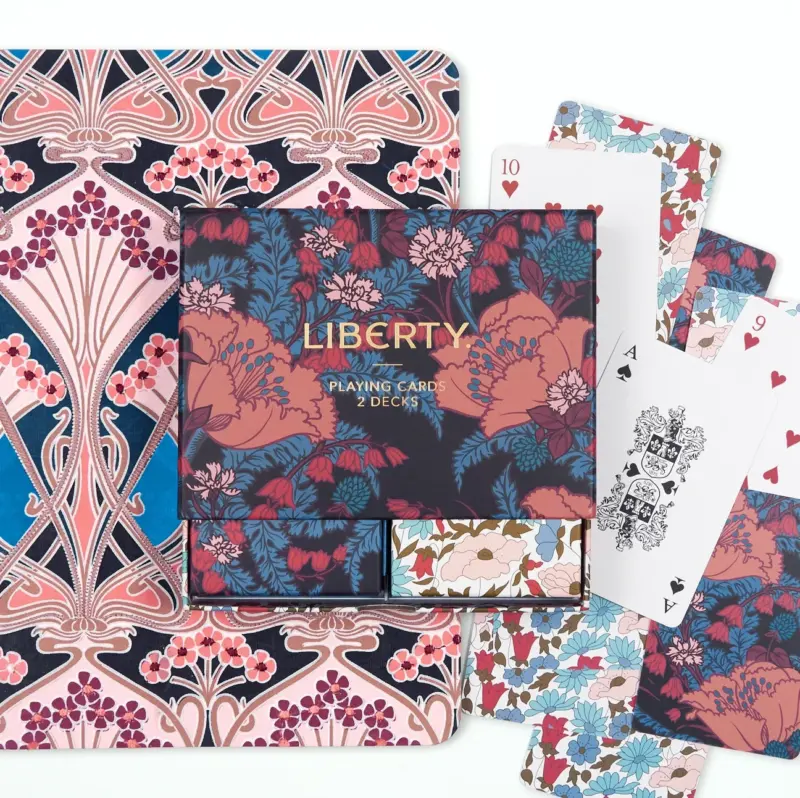 liberty floral playing card set playing cards liberty london