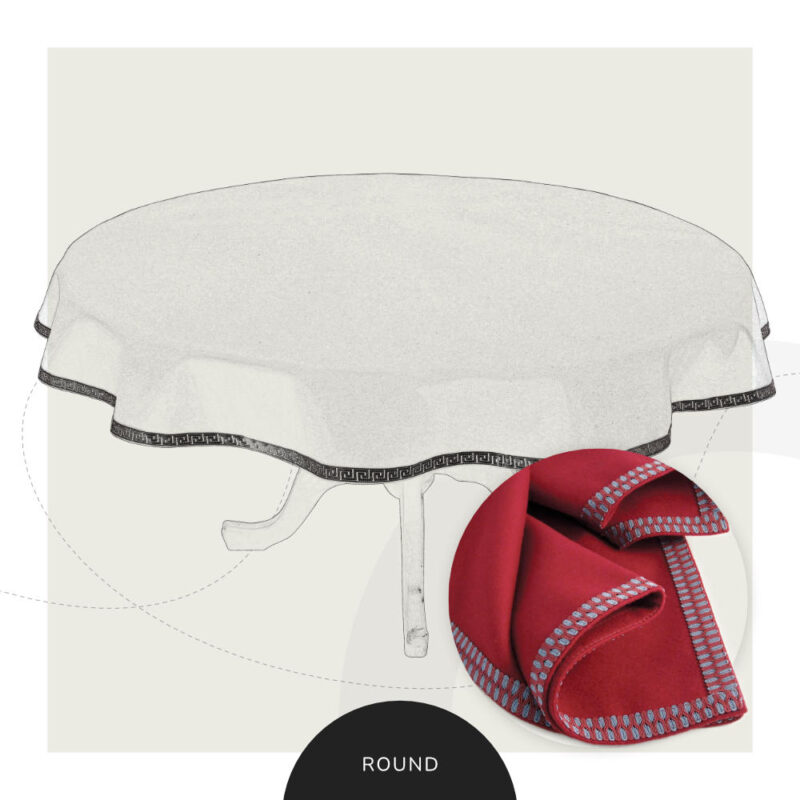 modern interiors luxury handmade round table cloth