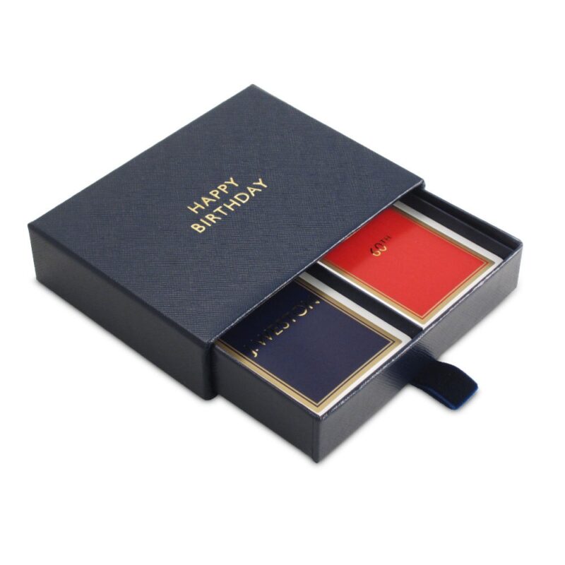 Luxury Personalised Playing Card Set, Blue