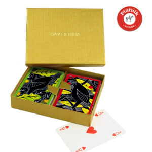 piatnik playing cards uk stock blackbirds personalised gold box