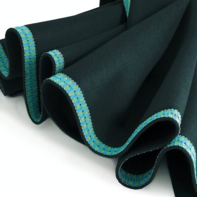 Green Baize Bridge Cloth – Green/Turquoise Braid