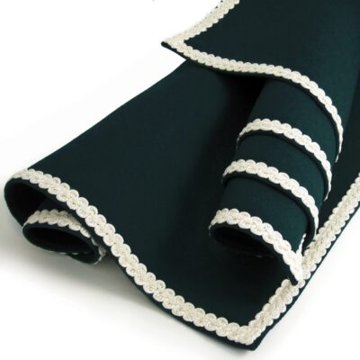 Green Baize Bridge Cloth – Ivory Braid