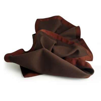 Chocolate Baize Bridge Cloth – Chocolate Petersham Edging