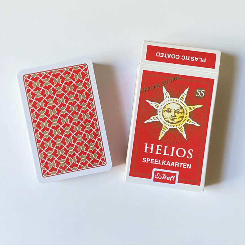 red helios plastic coated single pack decorative playing cards