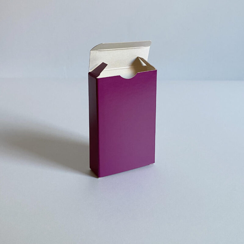 fuchsia colour tuck boxes for playing cards