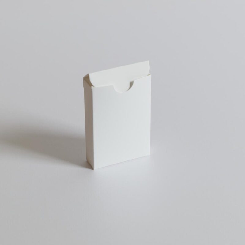 plain white tuck box for playing cards