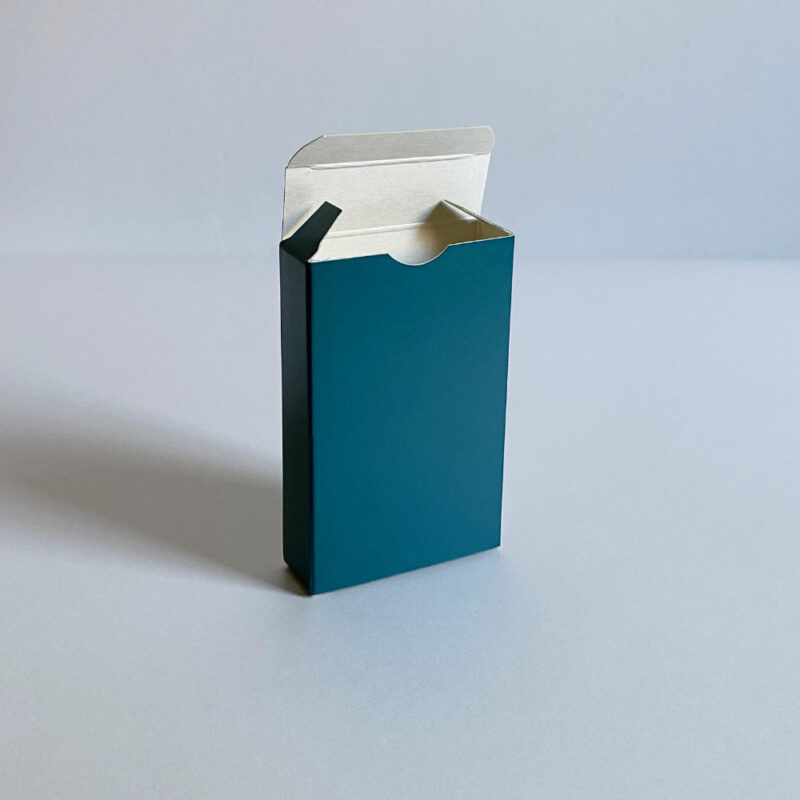 teal colour tuck boxes for playing cards